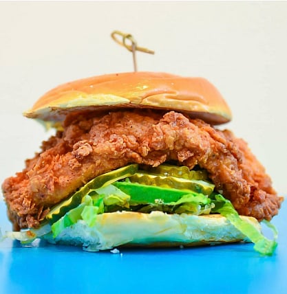 Fried chicken burger